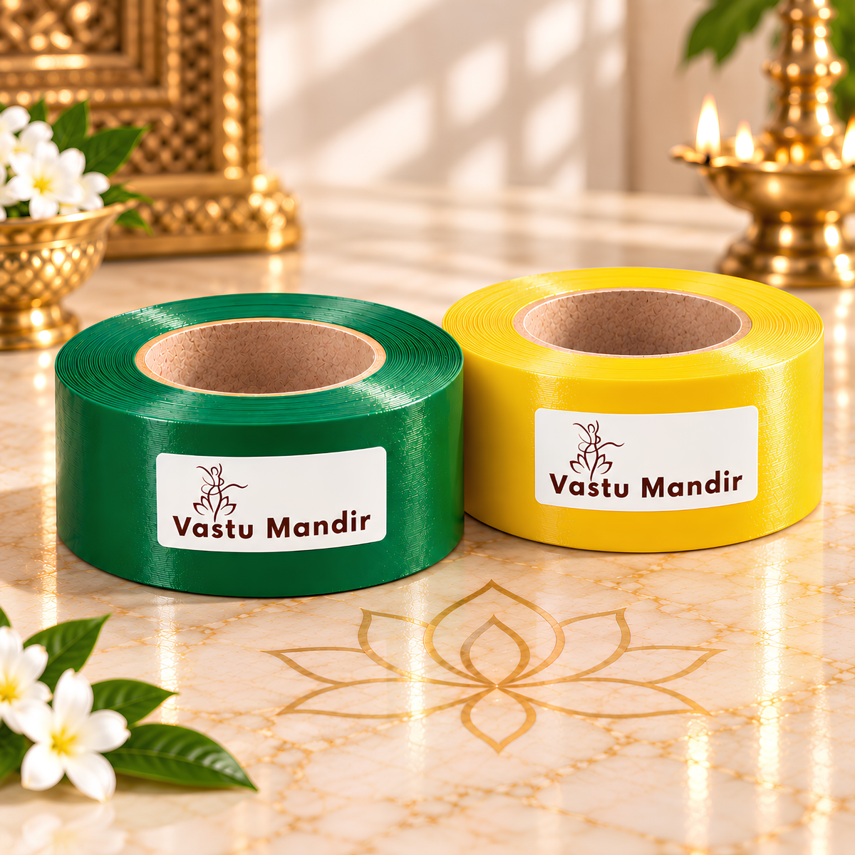 Vastu Waterproof Multicolor Tape – Vastu Remedy for Entrance & Toilet Defects | Ideal for Quick Zone Corrections | 1-4 Inch Wide Options | 16 Meter | 2 Rolls