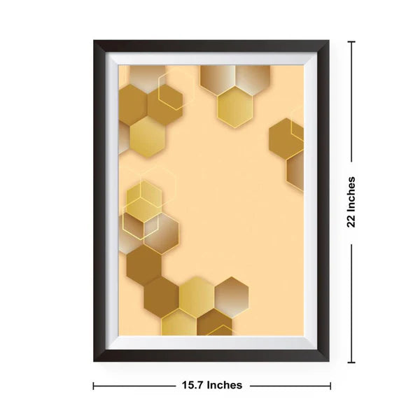 Hexagon Honeycomb Wall Art – Framed/