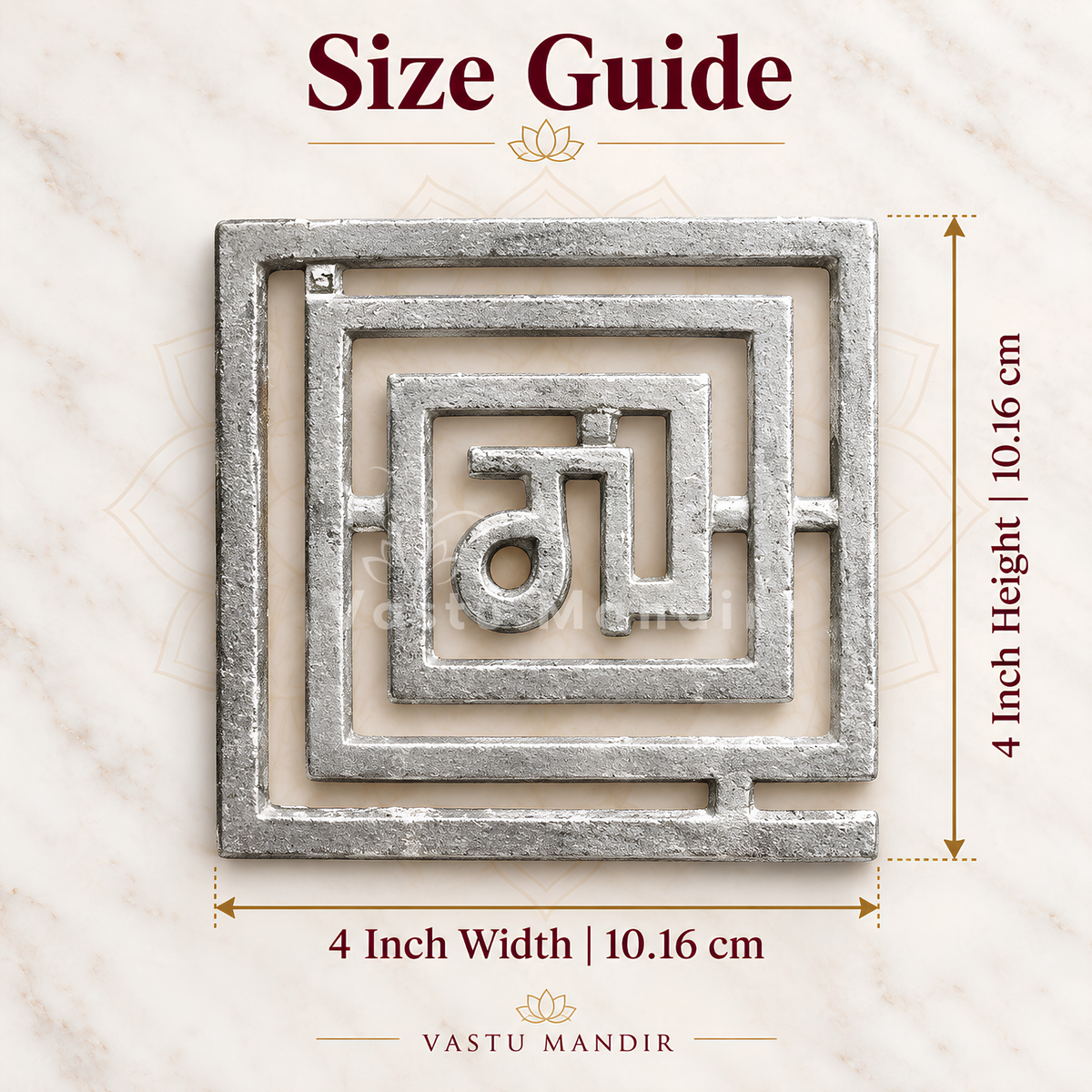 Lead Ga Helix – Vastu Remedy for South-West Direction Correction | Earth Element Support | 4 Inch & 6 Inch