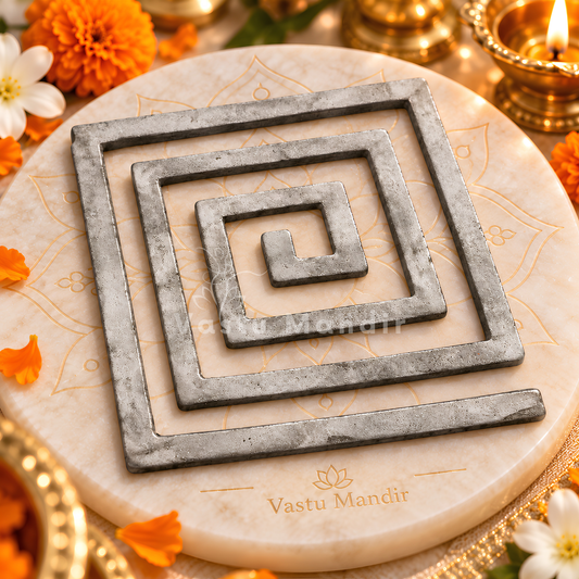 Lead Plain Helix – Vastu Remedy for South-West Defects | Stability & Relationship Support | 4 Inch / 6 Inch
