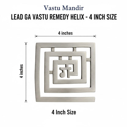 Lead GA Vastu Remedy Helix with dimensions on a white background