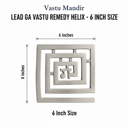 Lead GA Vastu Remedy Helix with dimensions on a white background