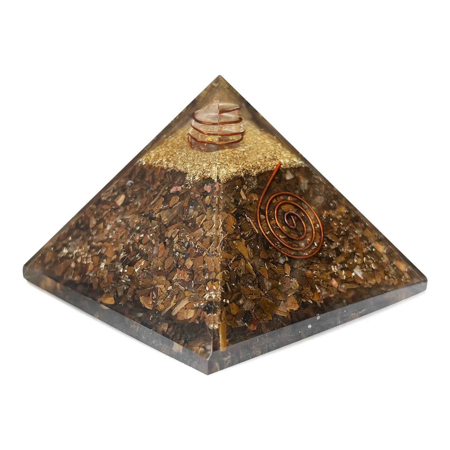 Premium Finish Tiger Eye Pyramid Vastu Remedy for Decision-Making, Self-Esteem & Professional Growth **