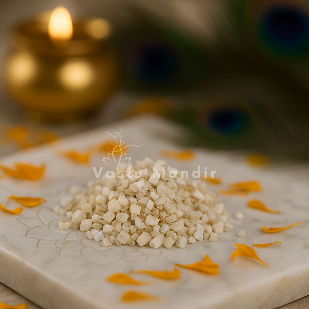 Vastu Remedy White Calcite Crystal Chips 