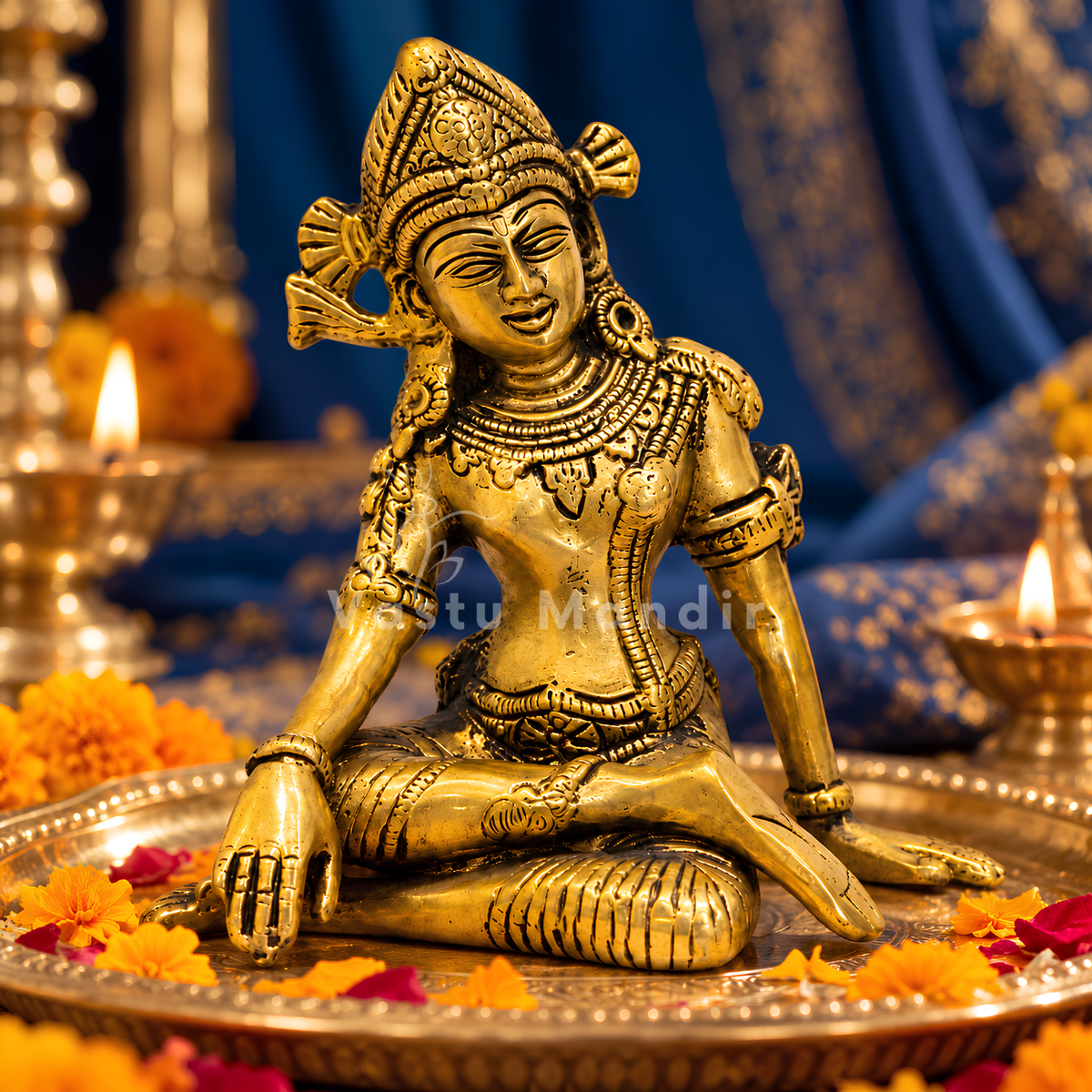 Brass Indra Dev Idol Vastu Remedy for Authority, Courage and Divine Protection for Home and Office Placement | 15 x 8 x 14.3 cm | 1.20 kg