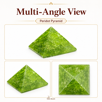 Peridot Orgone Pyramid, orgonite – styled product display with the pyramid as the focus
