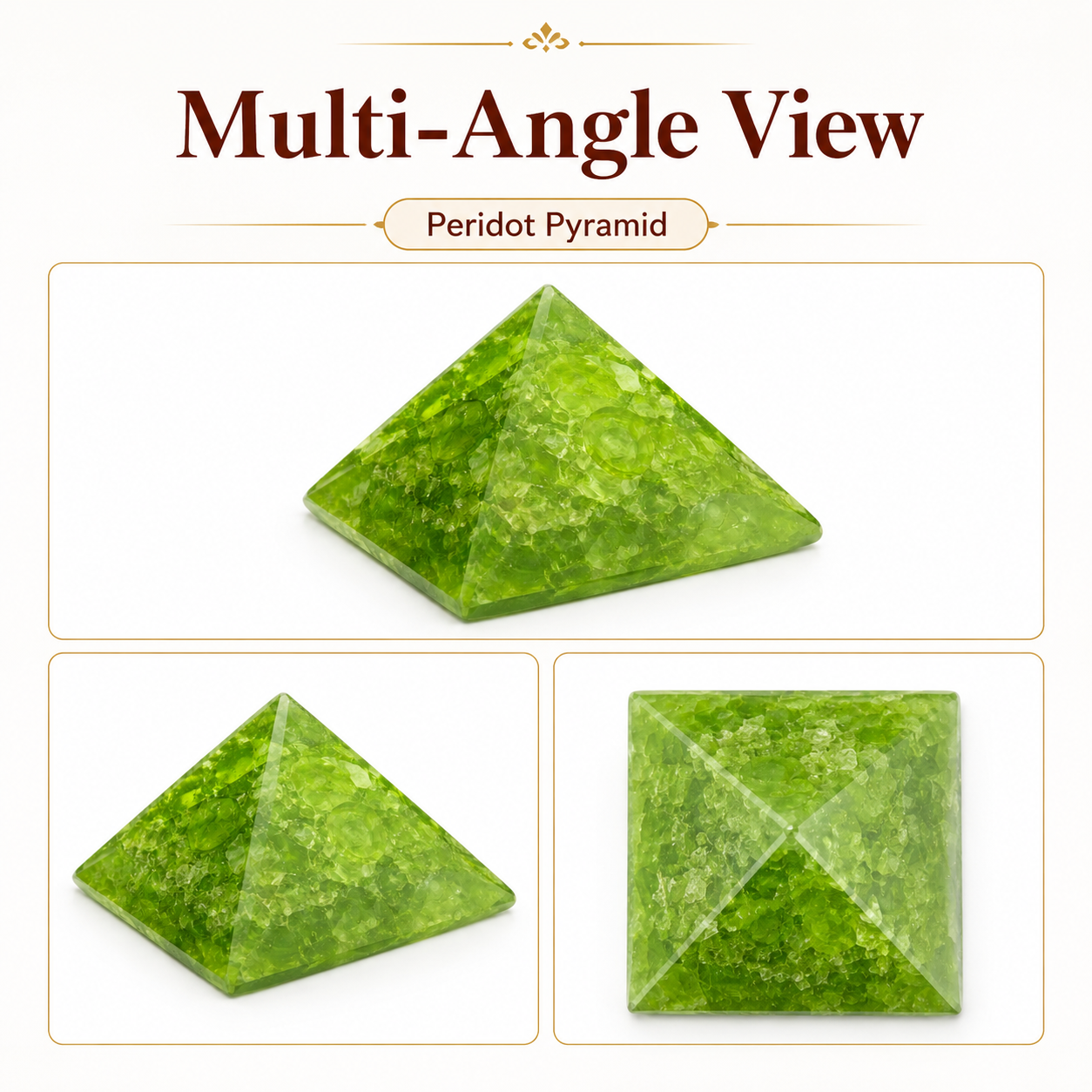Peridot Orgone Pyramid | Vastu Remedy for Stress Relief, Abundance & Mental Clarity | 1 Inch | 20 g