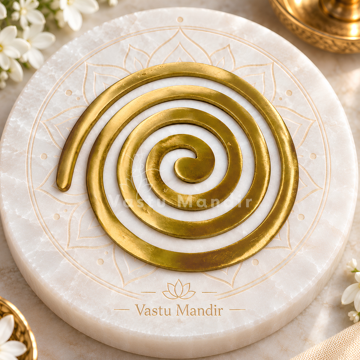 Brass Spiral Helix – Vastu Remedy for South Direction Defects | 4 & 6 Inch