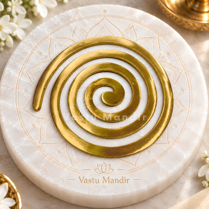 Brass Spiral Helix – Vastu Remedy for South Direction Defects | 4 & 6 Inch