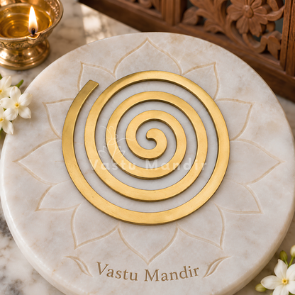 Brass Spiral Helix – Vastu Remedy for South Direction Defects | 4 & 6 Inch