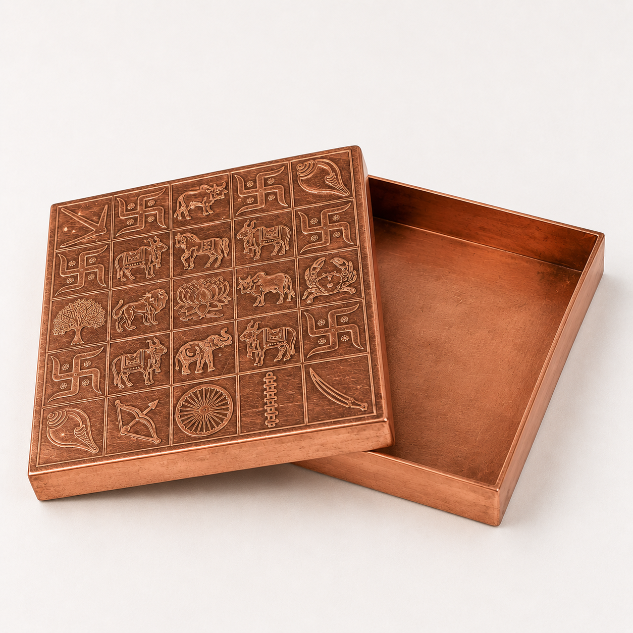 Pure Copper Manjusha Box | Vastu Remedy for Grid Correction & Energy Balancing | 6–9 Inch | 450–1100 g