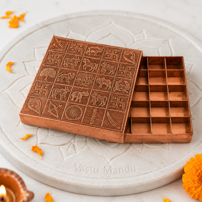 Pure Copper Manjusha Box | Vastu Remedy for Grid Correction & Energy Balancing | 6–9 Inch | 450–1100 g