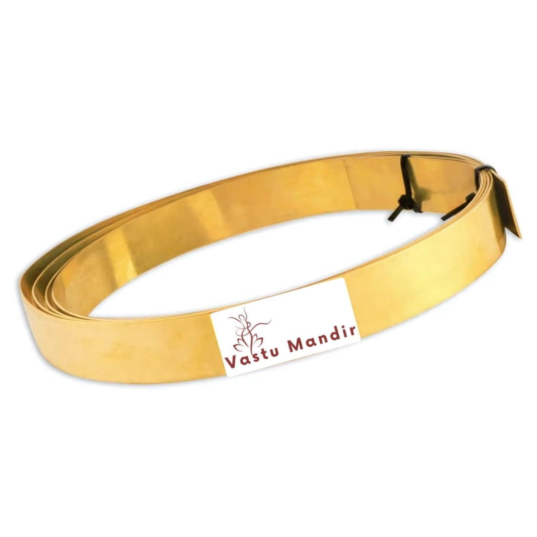 Pure Brass Metal Strip with 'Vastu Mandir' label on a white background