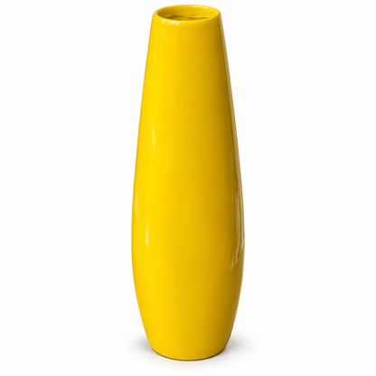 Yellow Resin Vase Sculpture Vastu Remedy for Financial Stability, and Expenditure Control for SSW Direction Placement in Home, Office and Living Spaces | 8 x 37 cm | 600 gm