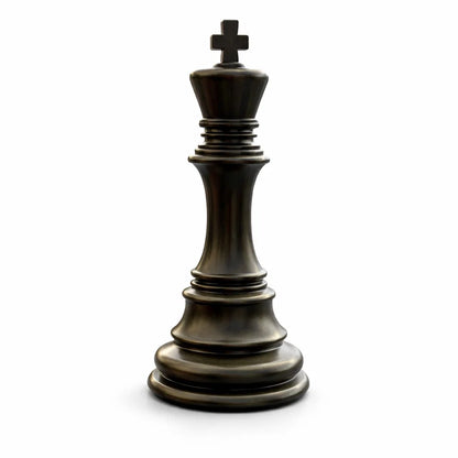 Resin King Chess Piece on a white background