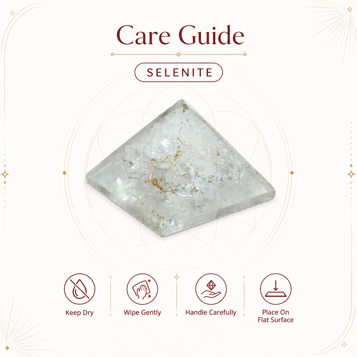 Natural Selenite Pyramid | Vastu Remedy for Mental Clarity, Space Purification & Calm Energy | 1 Inch | 15 g