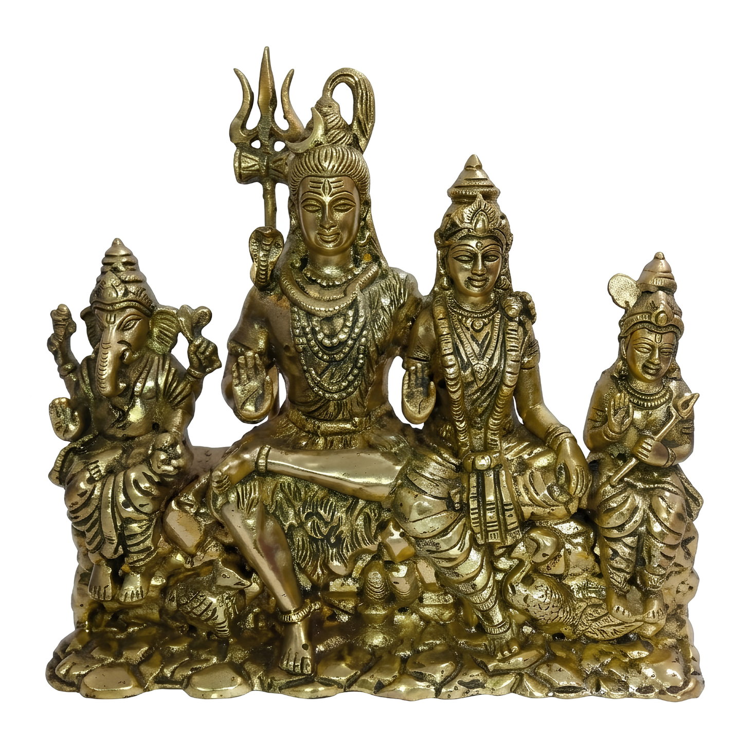 Shiv Parivar Brass Idol | Family Harmony & Vastu Remedy - Vastu Mandir
