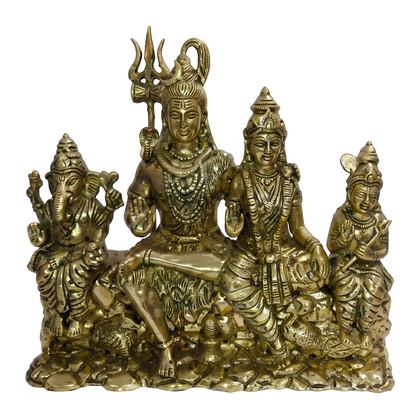 Shiv Parivar Brass Idol | Family Harmony & Vastu Remedy - Vastu Mandir