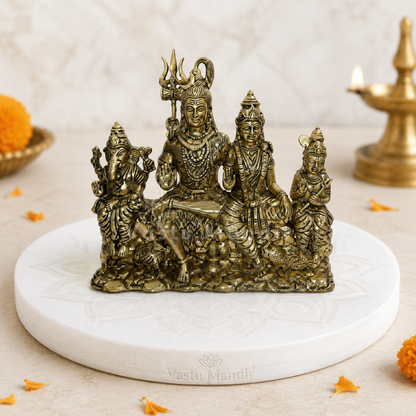 Shiv Parivar Brass Idol | Family Harmony & Vastu Remedy - Vastu Mandir