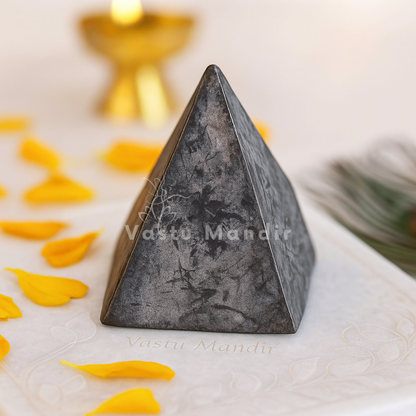 Premium Finish 100% Solid Iron Metal Single Layer Pyramid for West Direction and Brahmasthan to Improve Health & Wealth, Mental Focus & Career Success, Main Entrance, Home Center, Office for Balance Positive Energy By Vastu Mandir