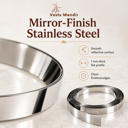 Stainless Steel Metal Strip – Vastu Remedy for Main Entrance & Door Energy Balance | Ideal for Toilets, Thresholds & Long-term Durability | 0.5 Thickness | 8-100 Ft Lengths
