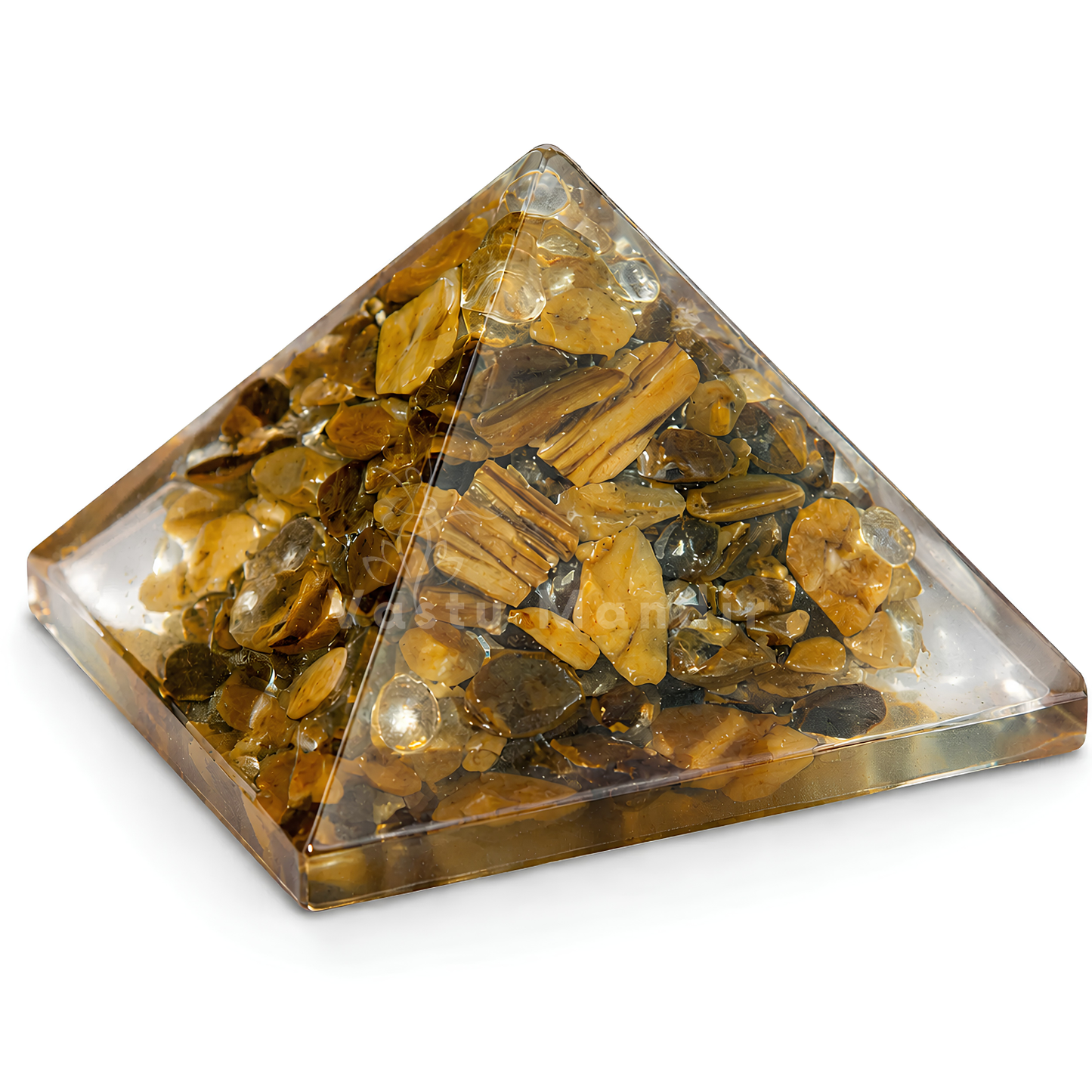 Tiger Eye Orgone Pyramid | Vastu Remedy for Focus, Confidence & Grounding | 1 Inch | 20 g