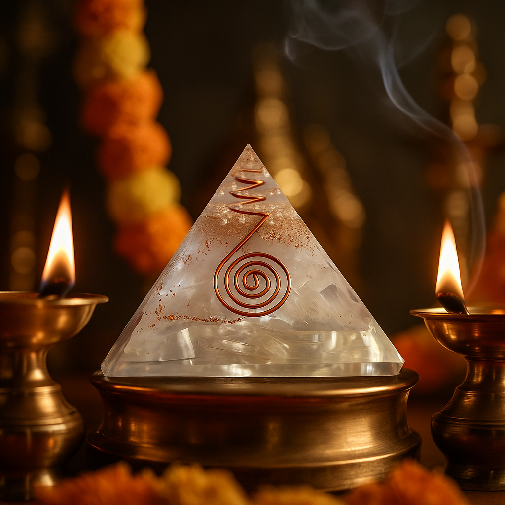 Reiki Crystal Pyramid – Healing & Vastu Harmony