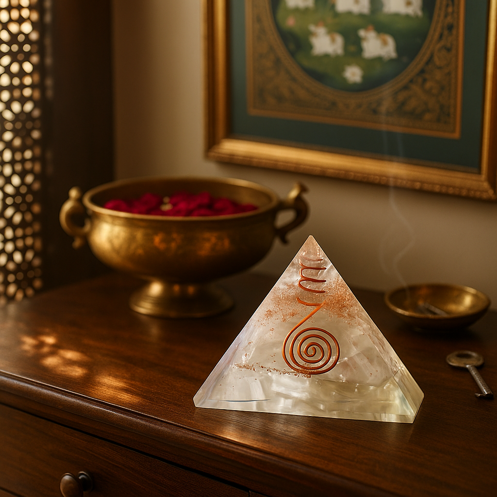 Reiki Crystal Pyramid – Healing & Vastu Harmony