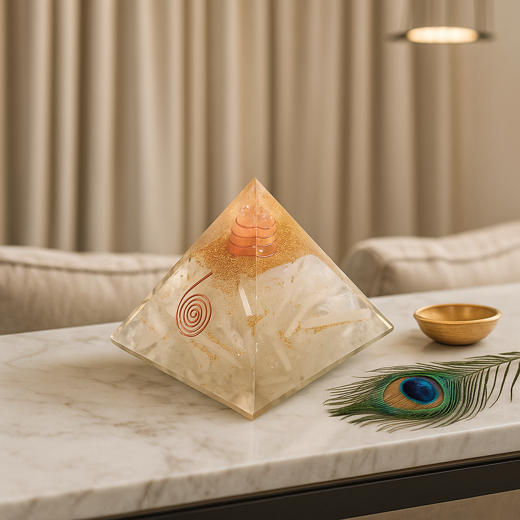 Reiki Crystal Pyramid – Healing & Vastu Harmony