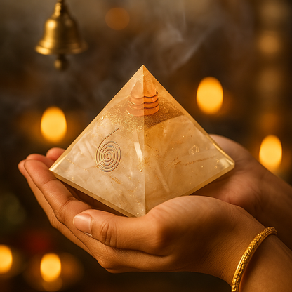 Reiki Crystal Pyramid – Healing & Vastu Harmony