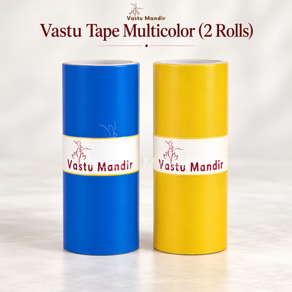 Multicolor Vastu Color Tape Set – Vastu Remedy for 5 Elements Balance | Ideal for Toilet & Entrance Corrections | 3-4 Inch Wide | 10 Feet | 2 Rolls