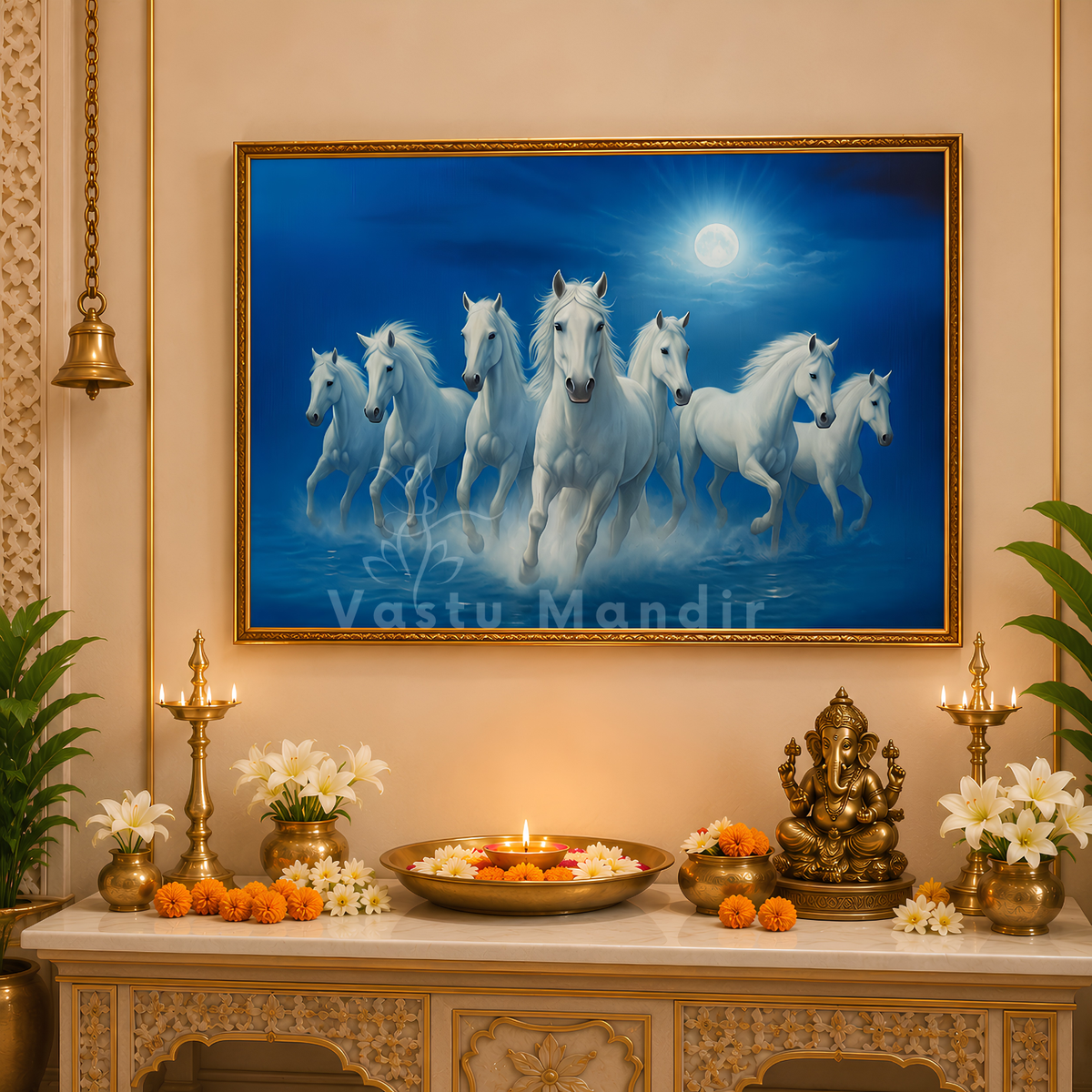 7 horses Wall art painting