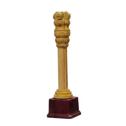 Wooden Ashoka Pillar | Vastu Remedy for Government Connections, Authority & Career Support | 12 Inch | 400 g
