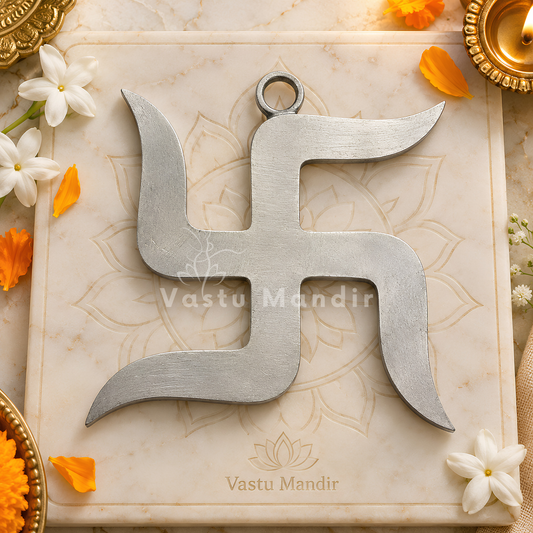 Zinc Swastik – Vastu Remedy for Rust-Resistant Protection | Home/Office Energy Balance | 6 & 9 Inch