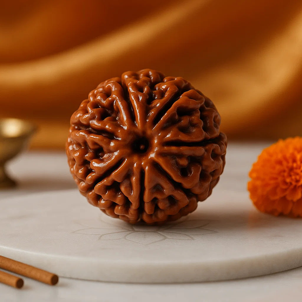 7 Mukhi Rudraksha bead sacred to Goddess Lakshmi for prosperity and abundance