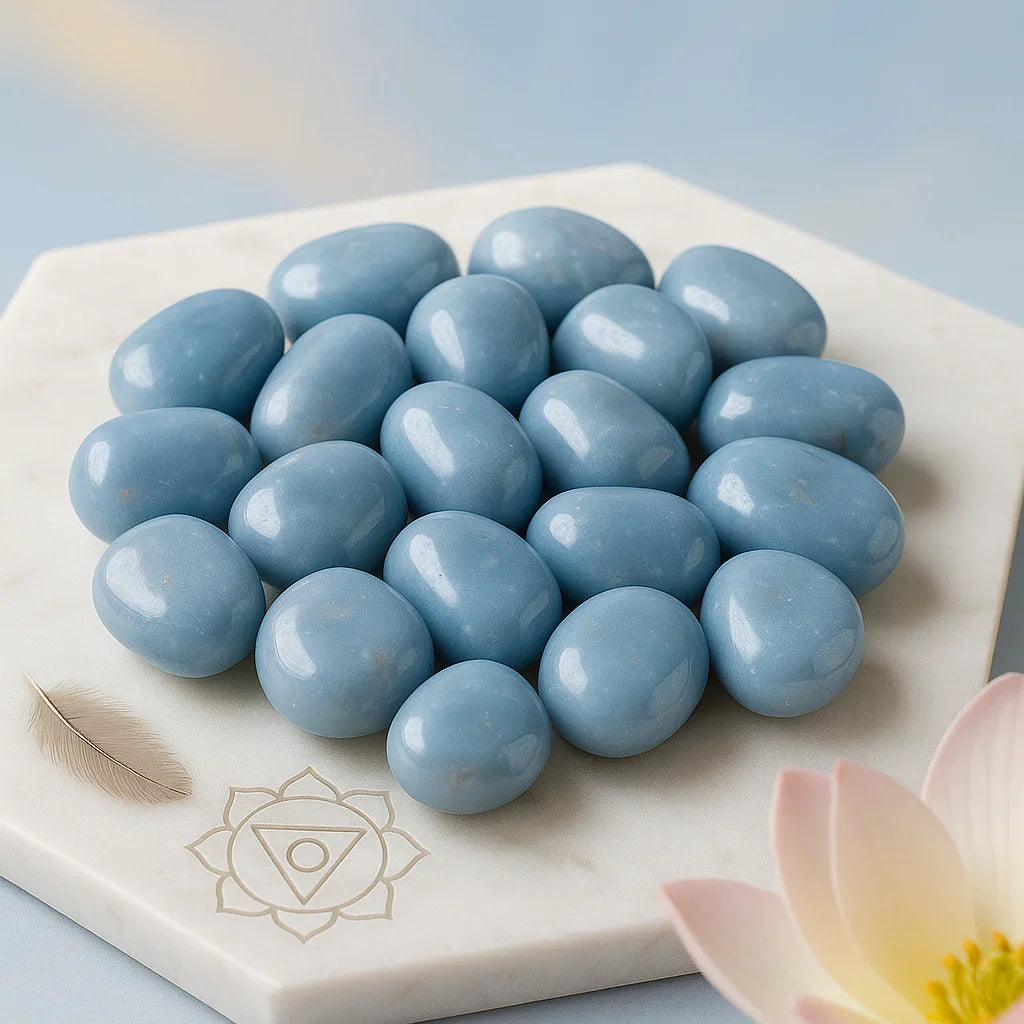 Divya Doot – Angelite Healing Stones