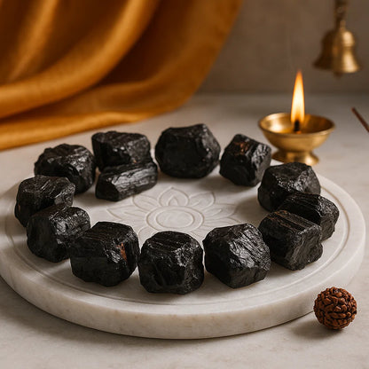 Black tourmaline raw stones for vastu protection and healing