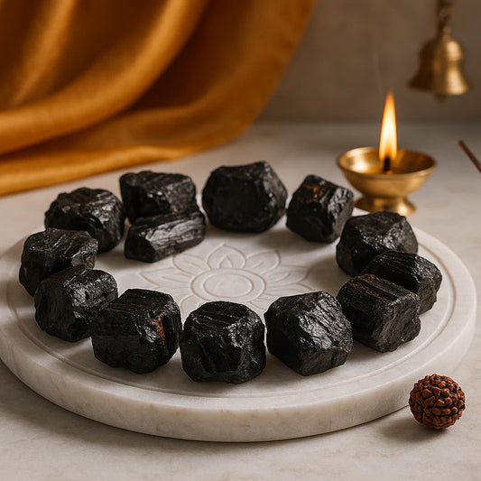 Black tourmaline raw stones for vastu protection and healing