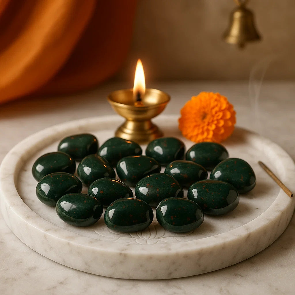 Natural heliotrope gemstones for strength and meditation