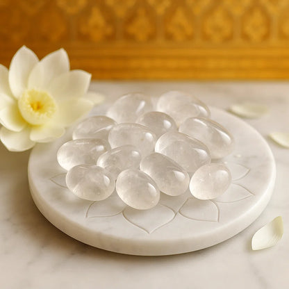 Natural quartz gemstones for energy amplification