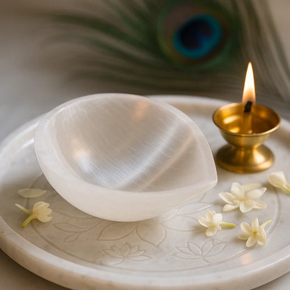DIYA SHAPE SELENITE BOWL
