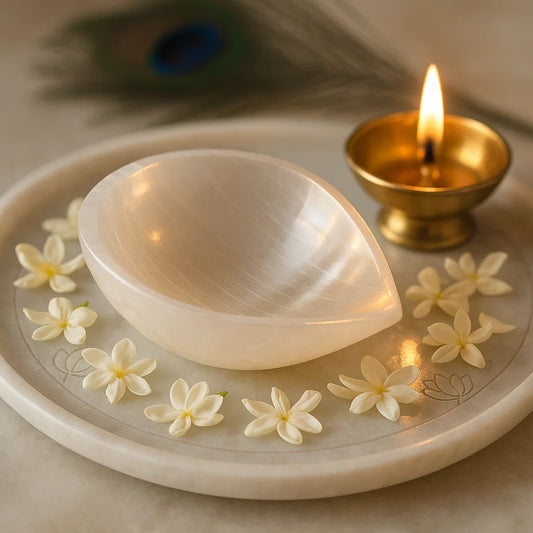 DIYA SHAPE SELENITE BOWL
