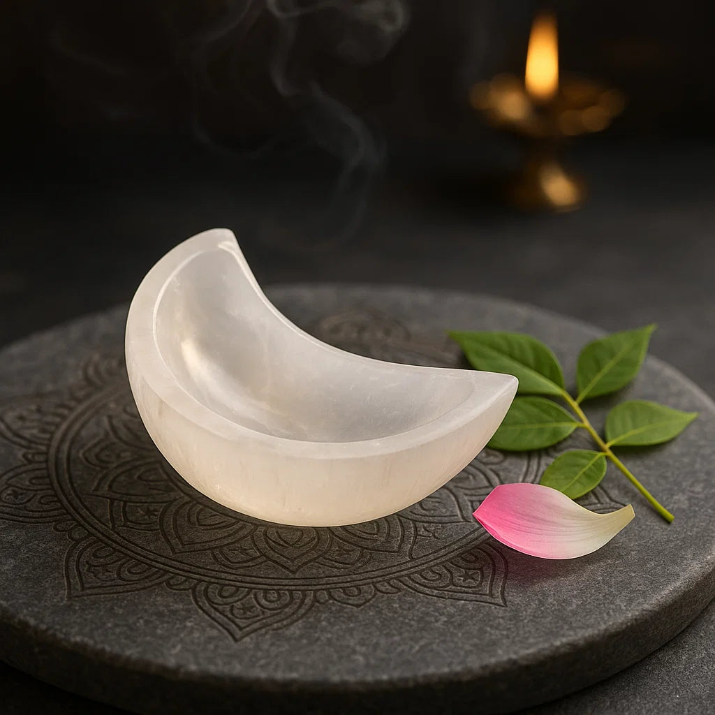 MOON SHAPE SELENITE BOWL