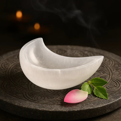 MOON SHAPE SELENITE BOWL