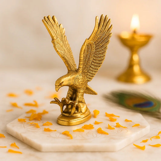 Eagle 100% Pure Brass Statue Idol Decorative Showpiece for Home, Office and Gifting by Vastu Mandir