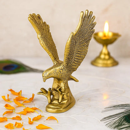 Eagle 100% Pure Brass Statue Idol Decorative Showpiece for Home, Office and Gifting by Vastu Mandir
