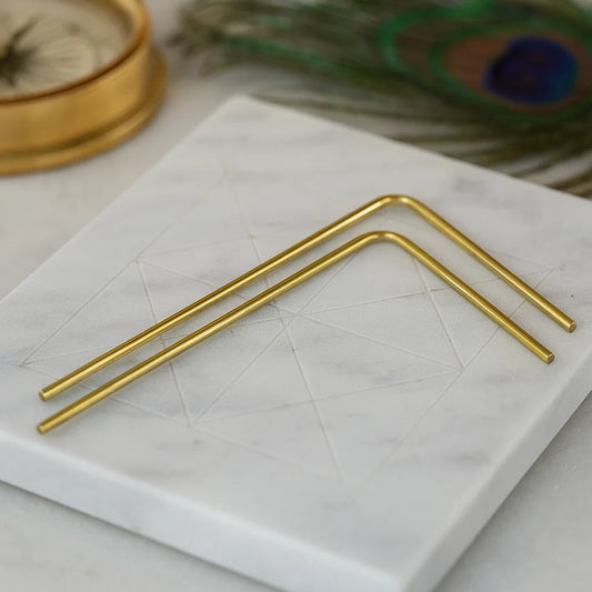 Premium Metal 100% Pure And Plain Copper Dowsing Rod Feng Shui For Aura Energy Checking and Scanning By Vastu Mandir