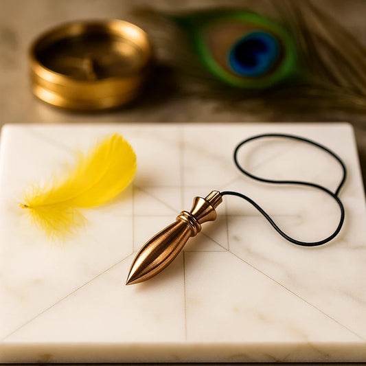 Premium 100% Pure Copper Plated Heavy Dowsing Pendulum – Reiki Crystal Chakra Healing Dowser By Vastu Mandir