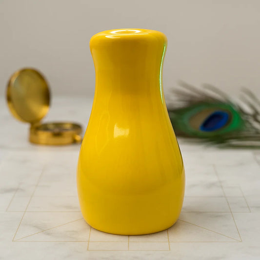 Yellow Vase Statue in Premium Quality Decorative Showpiece Resin Article for Home and Office Decor by Vastu Mandir