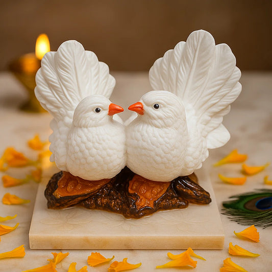 Love Birds Statue With Base in Premium Quality Decorative Showpiece Resin Article for Home and Office Decor by Vastu Mandir